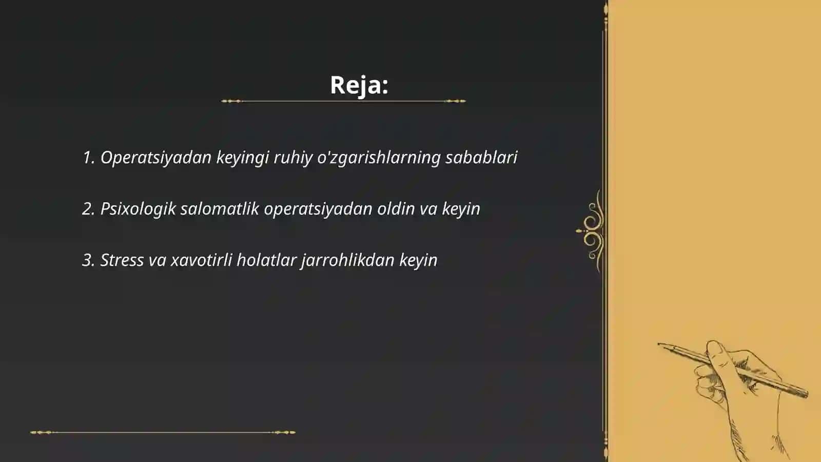 Operatsiyadan keyingi ruhiy õzgarishlar va ularni davolashda psixoprofilaktika masalalari Shaykulova_Sitora 2