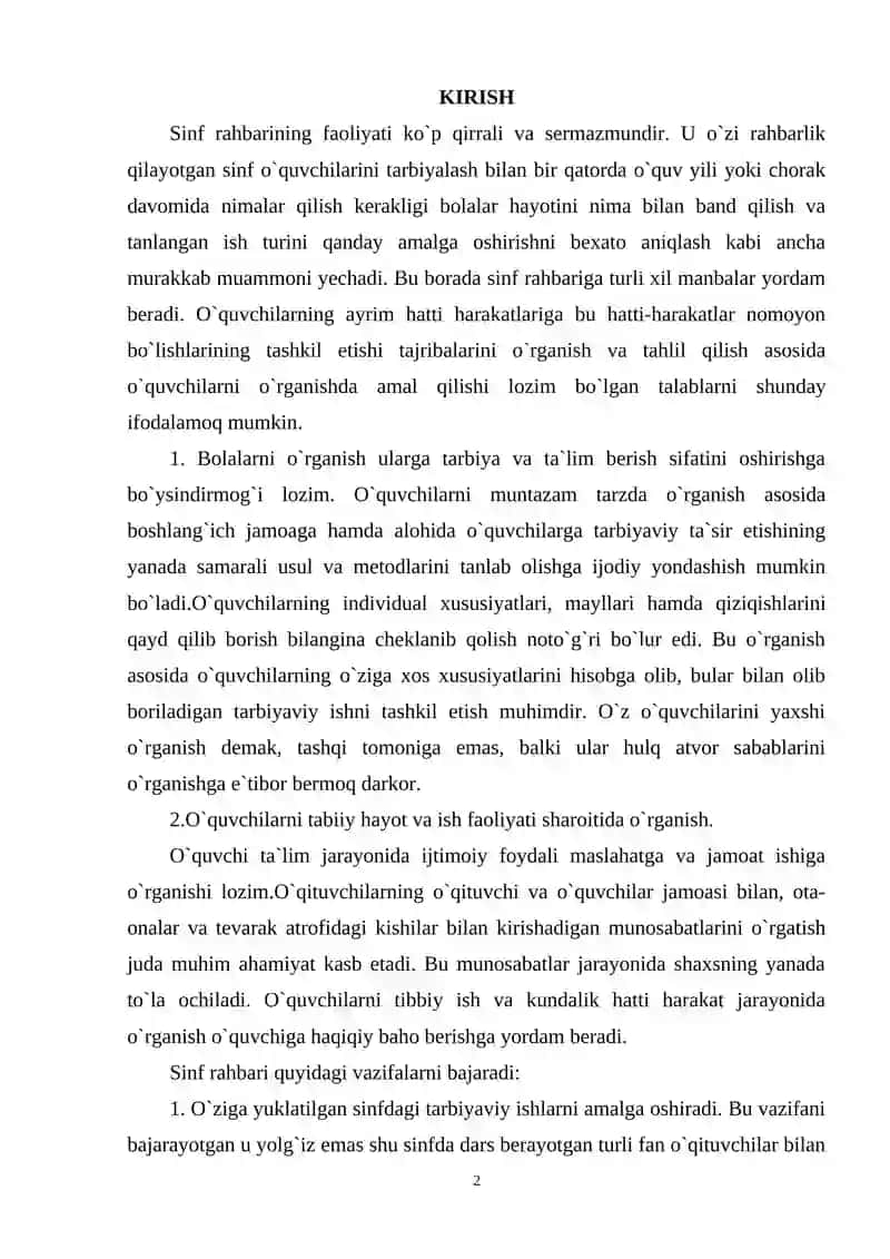 SINF RAHBARINING O‘QUVCHI OTA – ONALARI BILAN OLIB BORILADIGAN TARBIYAVIY ISHLARI 2
