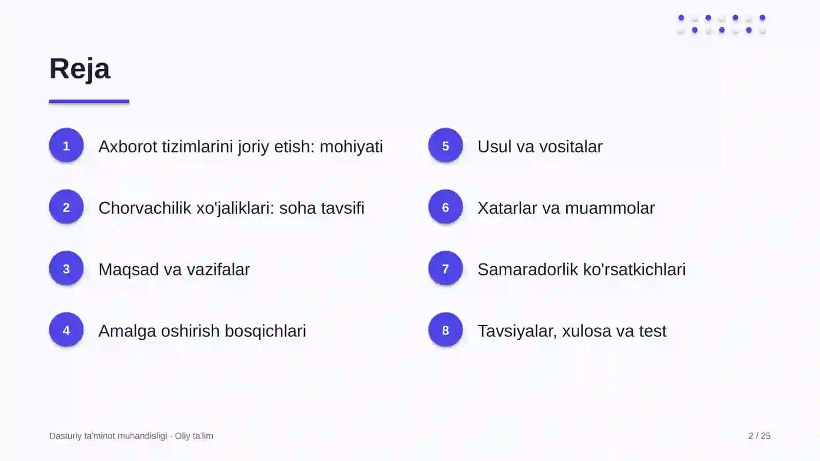 chorvachilik xo'jaliklarida axborot tizimlarini joriy etish 3089 2