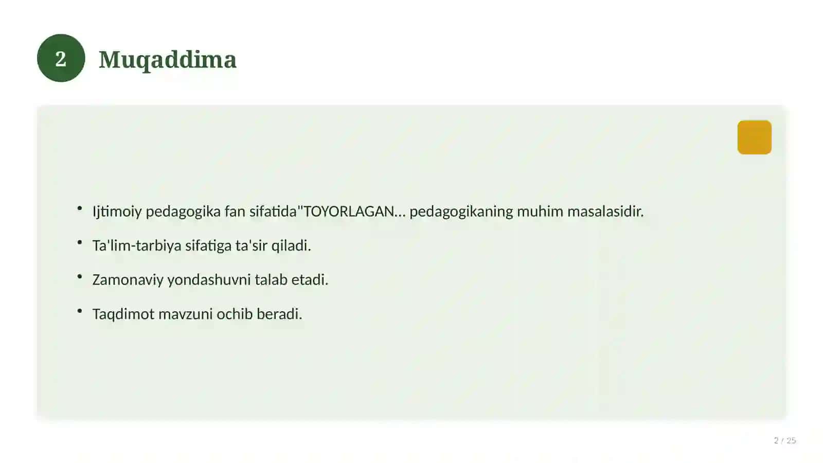TOYORLAGAN MUSTAQIL ISHI 2