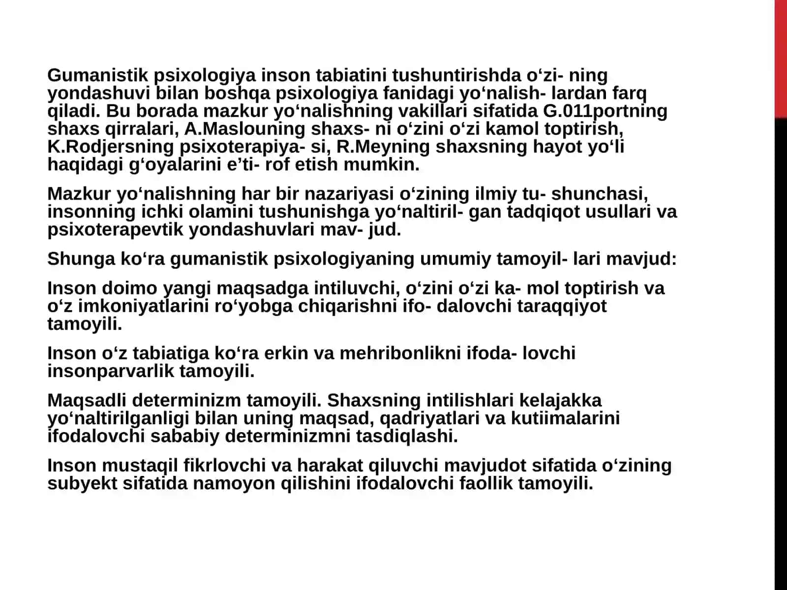 YANGI DAVR PSIXOLOGIYASIGA UMUMIY TAVSIFNOMA 2