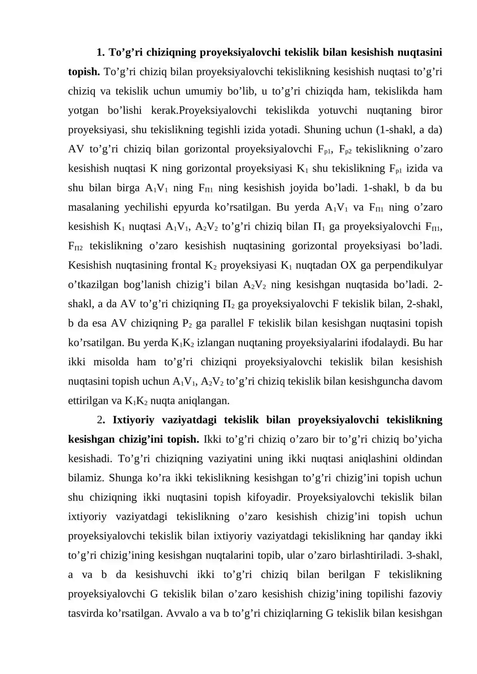 To'g'ri chiziqlarning kesishish nuqtasi va uni topish usullari 2