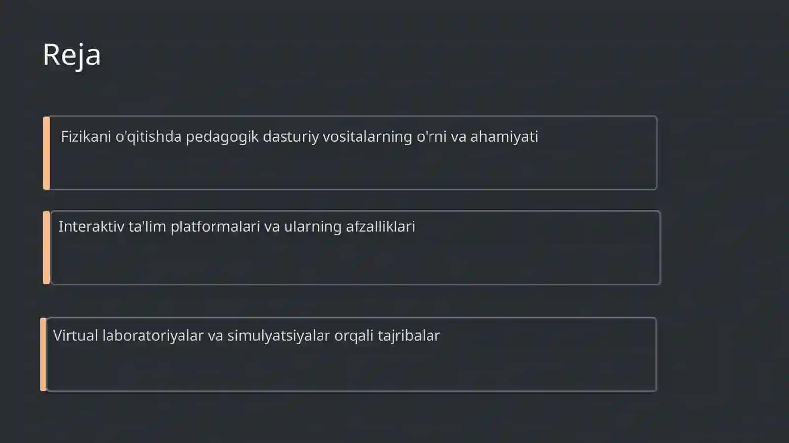 Fizikani o'qitishda pedagogik dasturiy vositalar 2