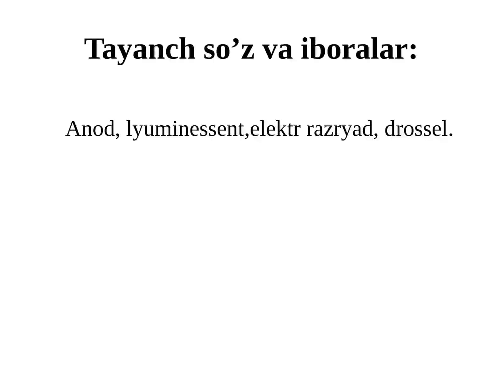 Optik nurlanishning gaz razryadlari manbalari. Past bosimli gaz razryadli nurlatish manbalari 2