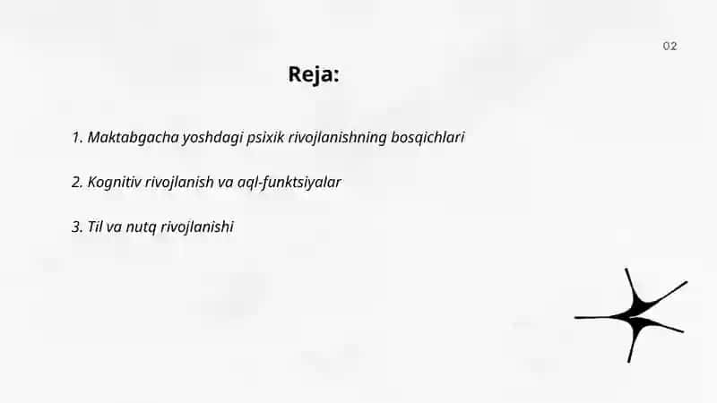 Maktabgacha yoshdagi bolalar psixik rivojlanishning umumiy tavsifi 2