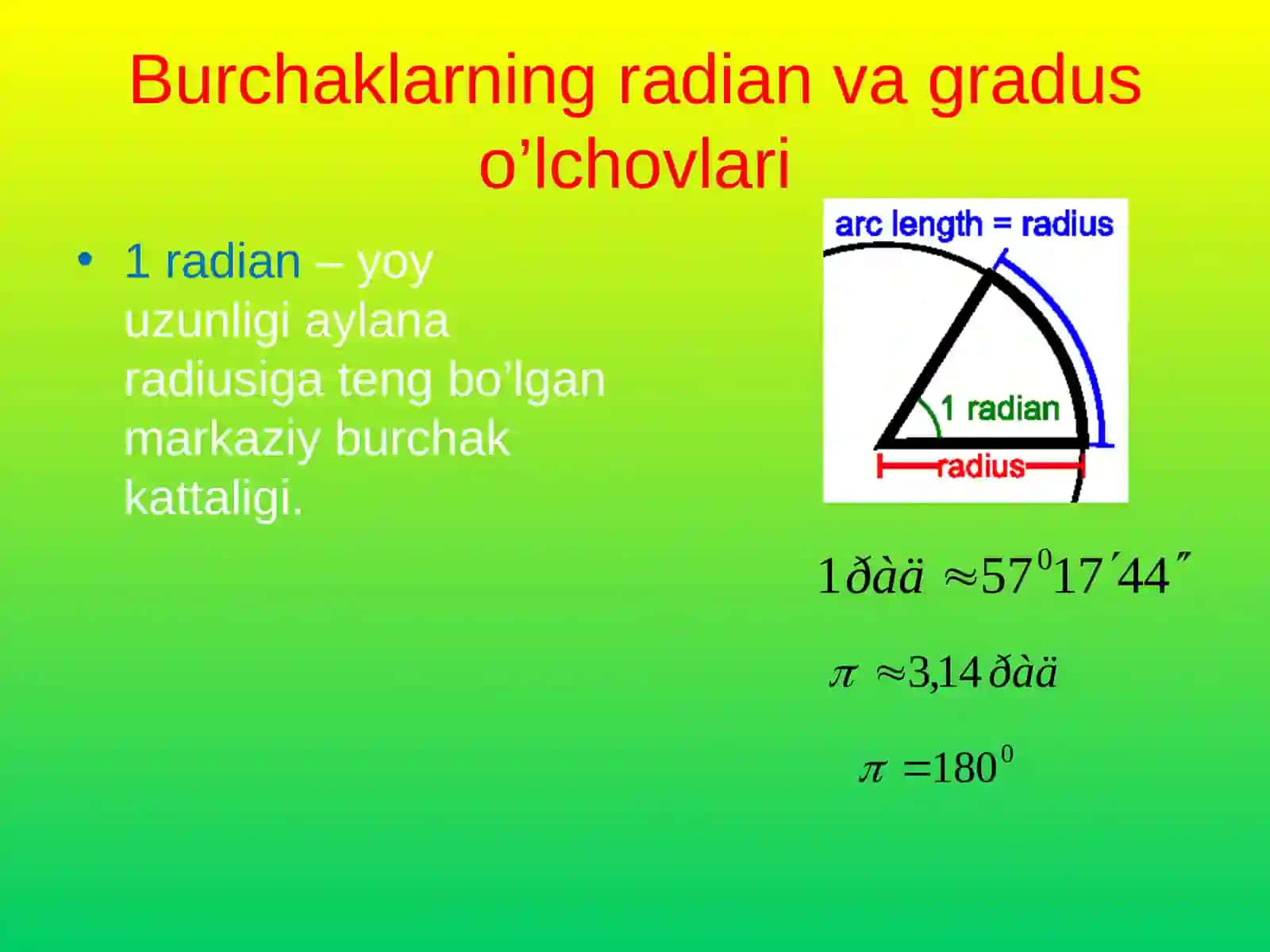 TO’G’RI BURCHAKLI UCHBURCHAKNING TOMONLARI VA BURCHAKLARI ORASIDAGI MUNOSABATLAR 2