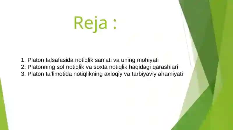Platonning notiqlik san'ati haqidagi qarashlari 2