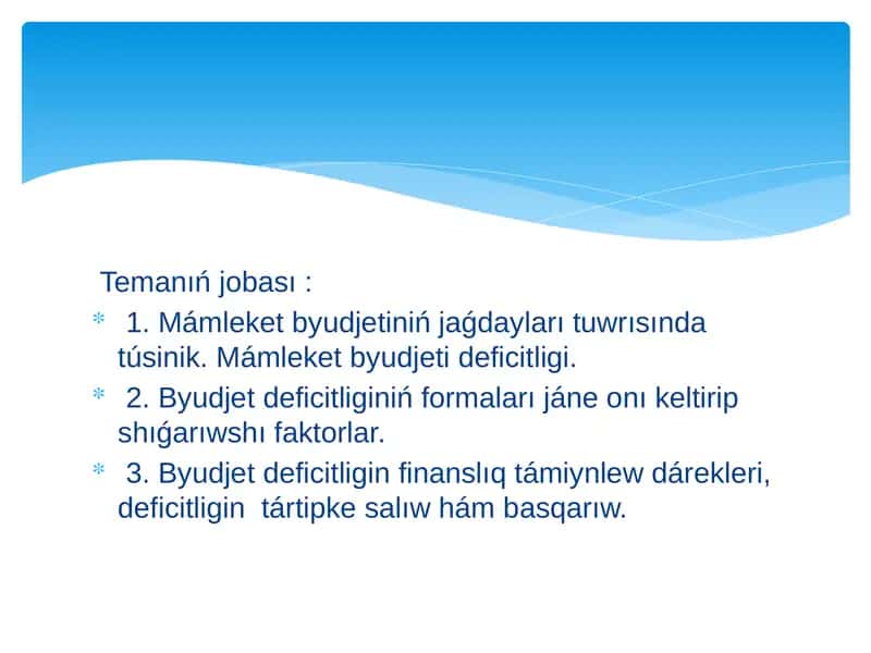 Davlat byudjeti holati 2