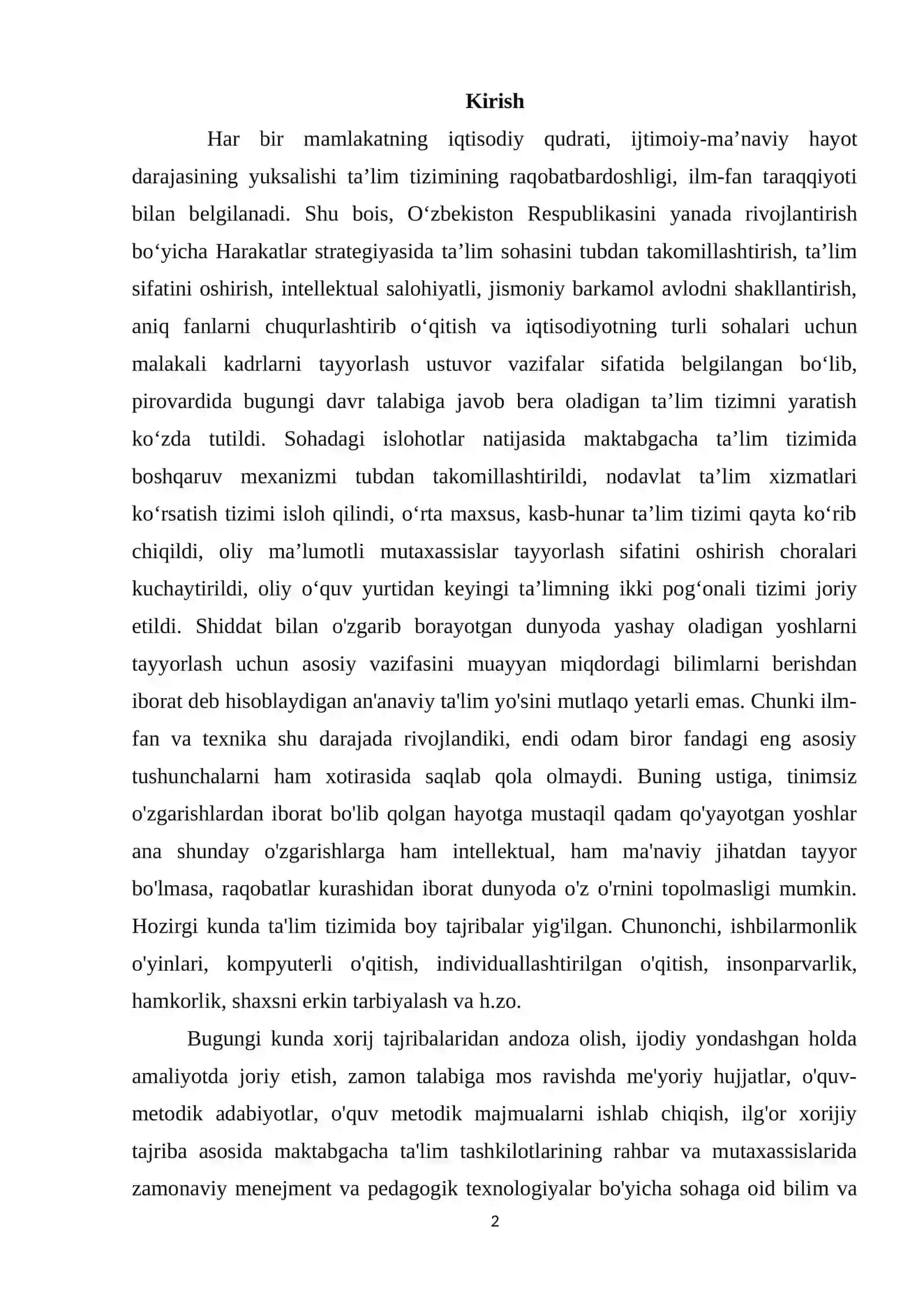 MAKTABGACHA TA'LIM TASHKILOTLARIDAGI TARBIYALANUVCHILAR FAOLIYATINI RIVOJLANTIRISHNING LOYIHALASHTIRISH XUSUSIYATLARI 2