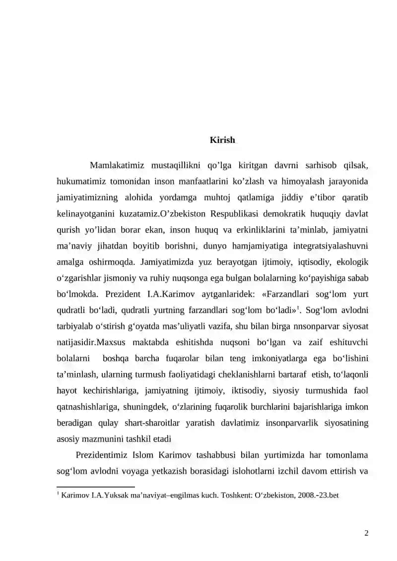 Eshitishida nuqsoni bo‘lgan  o‘quvchilarini sensor rivojlantirish 2