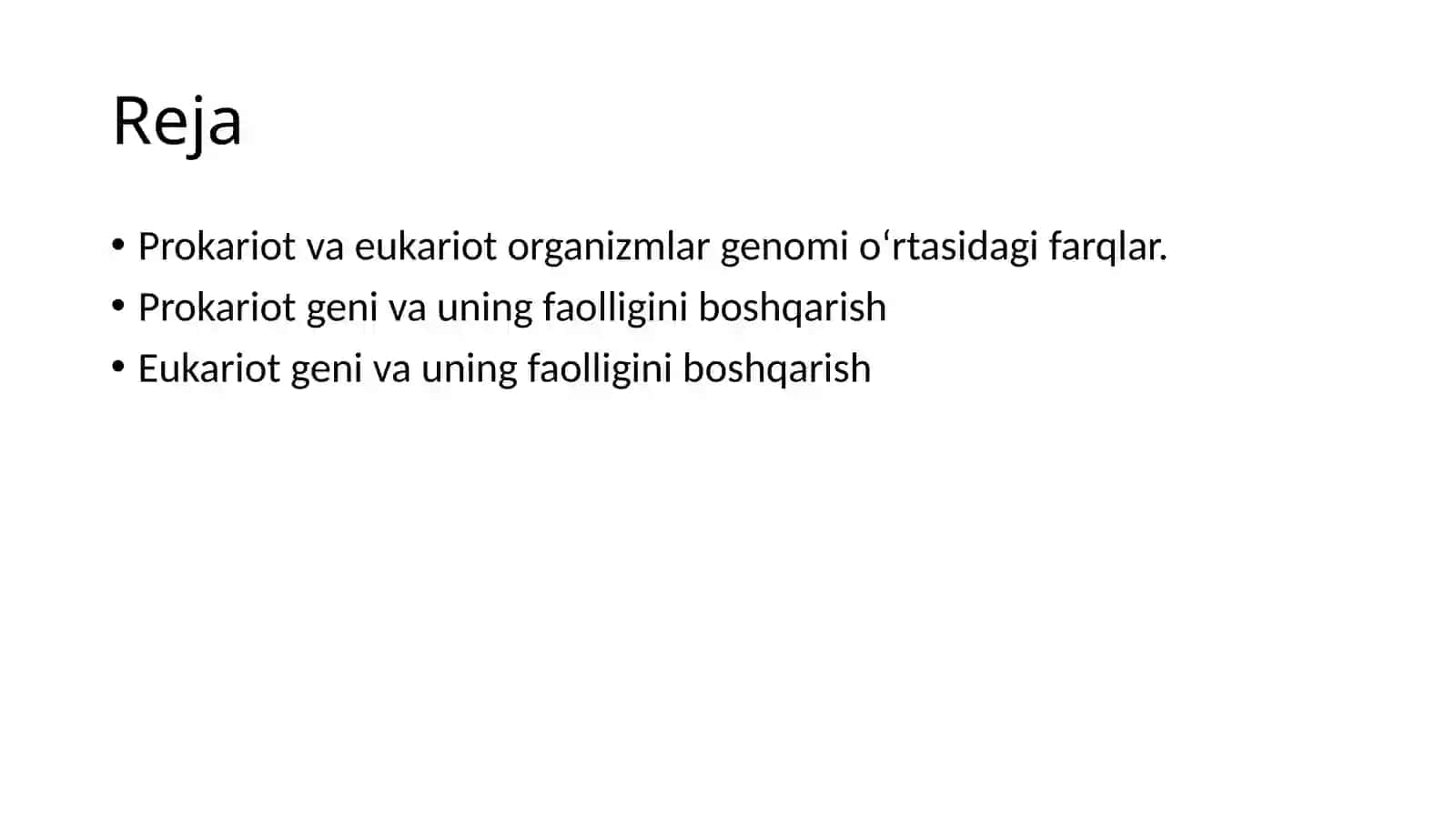 Prokariot va eukaroit organizmlarning gen va moddalar almashinuvi farqi 2