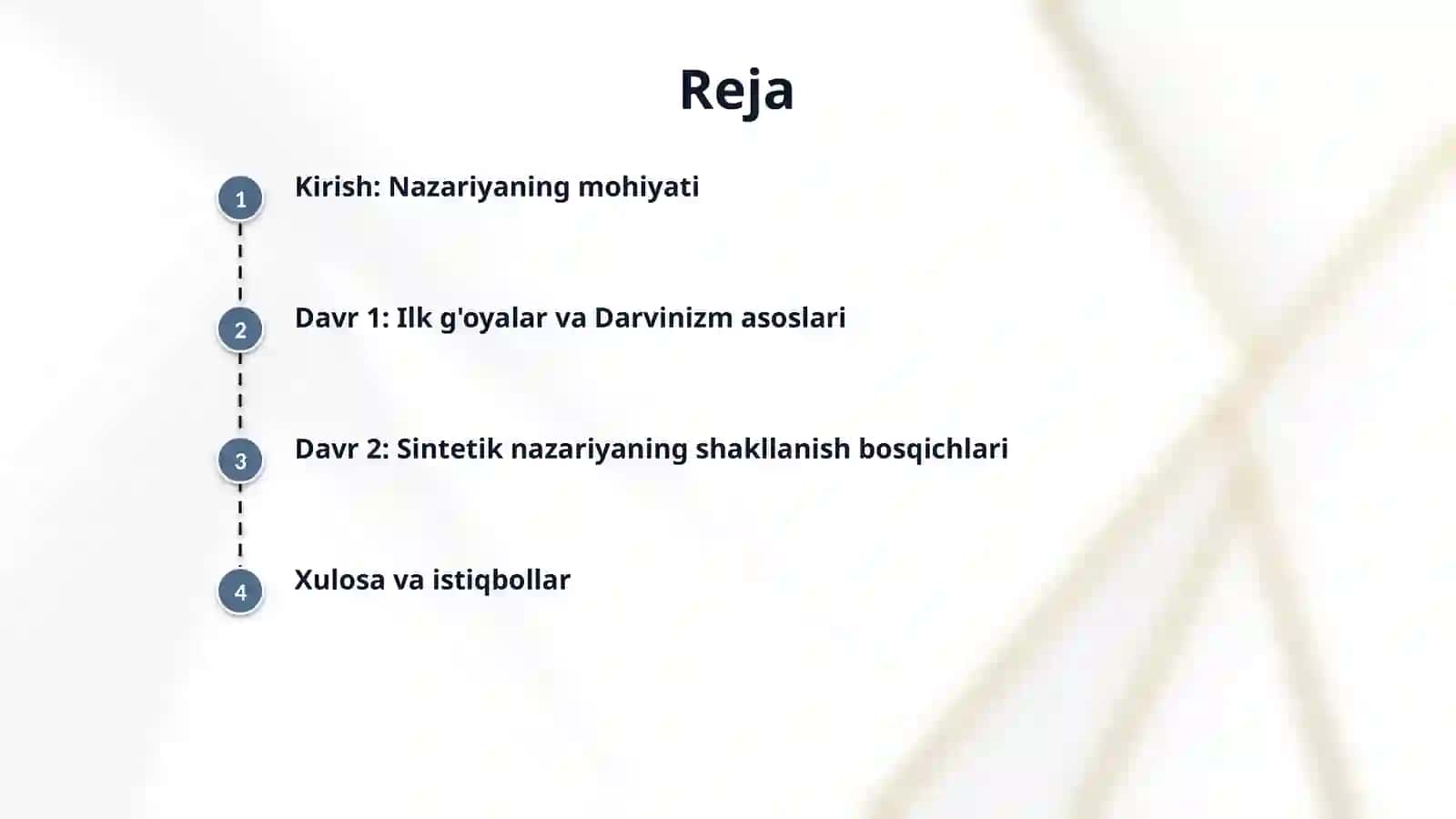 Evolutsiyaning sintetik nazariyasini shakllanishi va rivojlanish davrlari 2