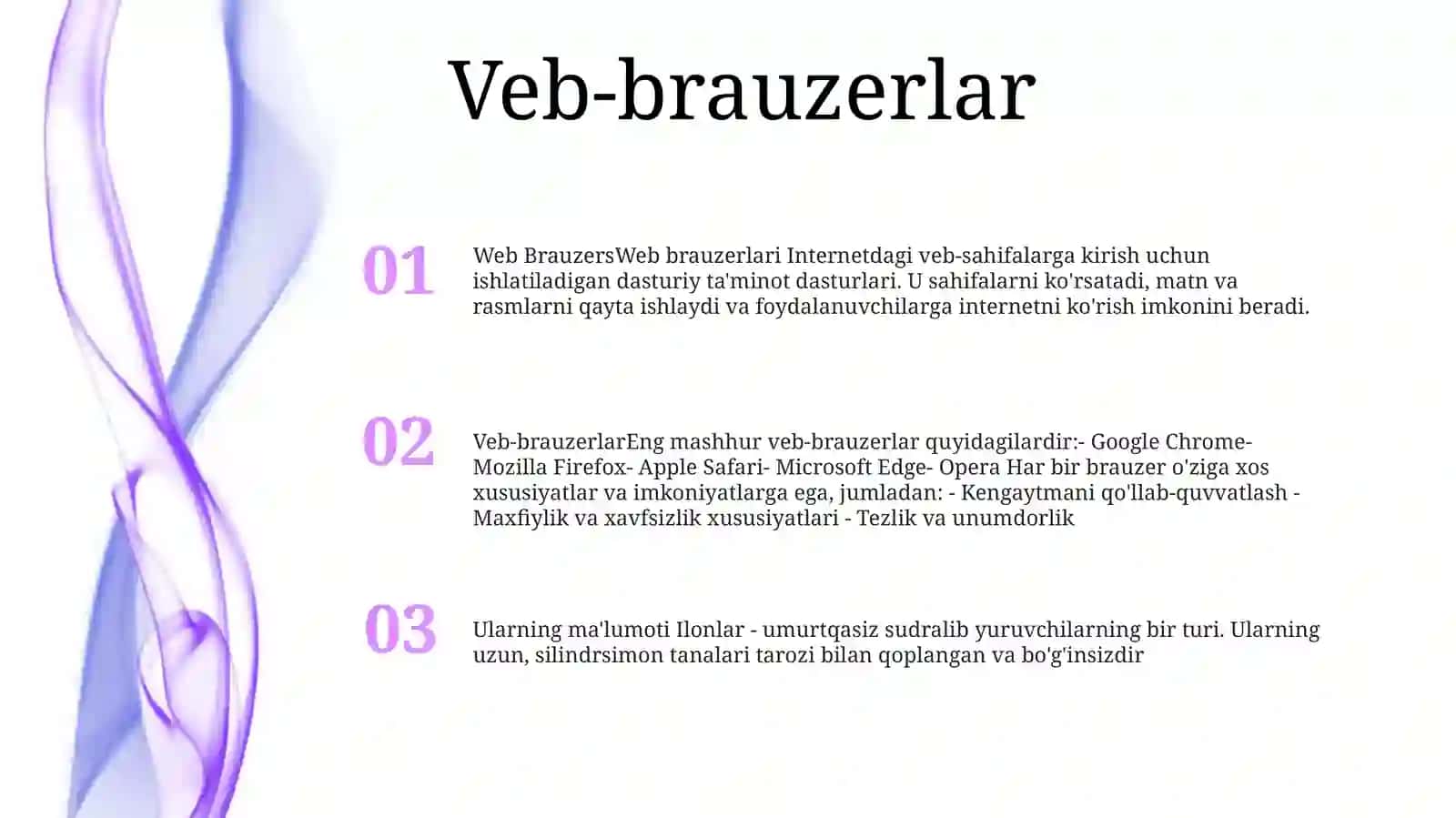 Veb Brauzerlar VaUlarningXususiyatlari 2