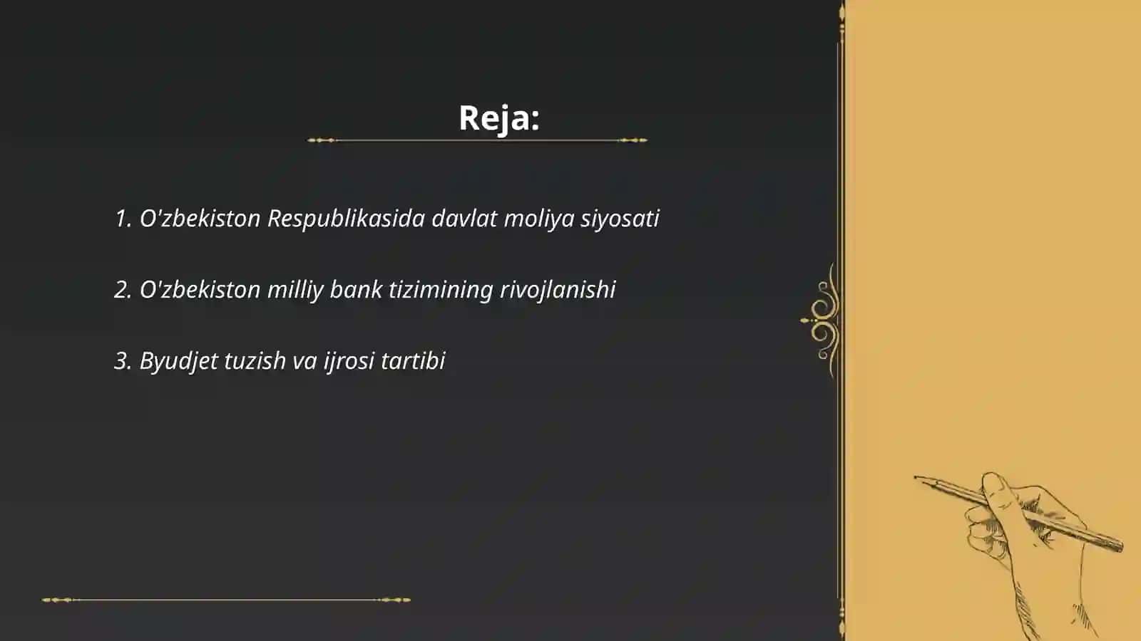 O'zbekiston Respublikasida moliya tizimi 2