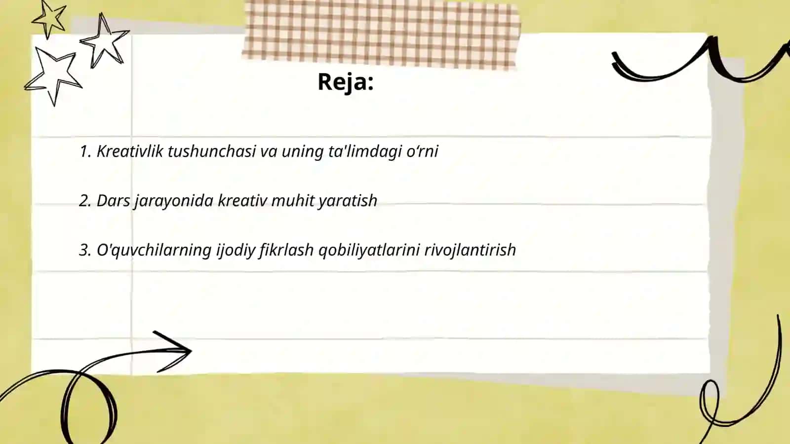 O'quvchilarni kreativligini oshirish metodikasi 2