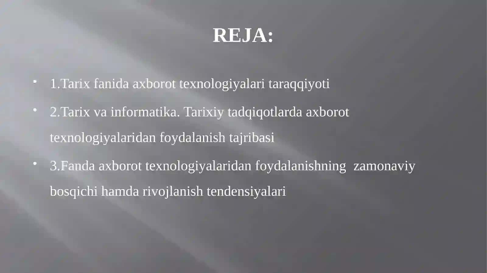 Tarixfanida axborot texnologiyalarining qo’llanilishi 2