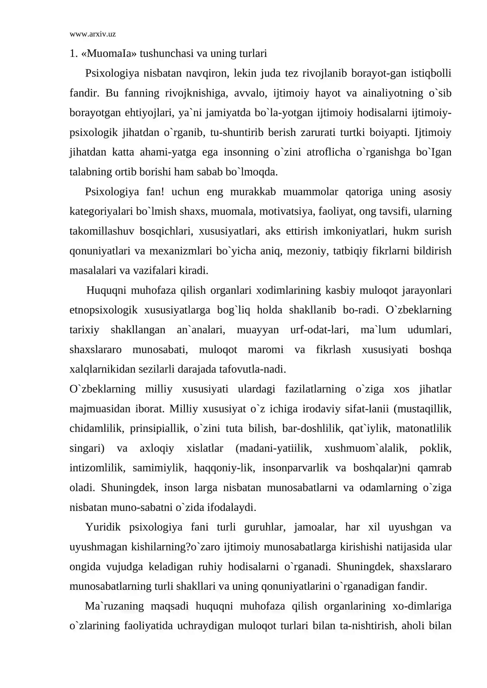 Psixologiya fan! 2