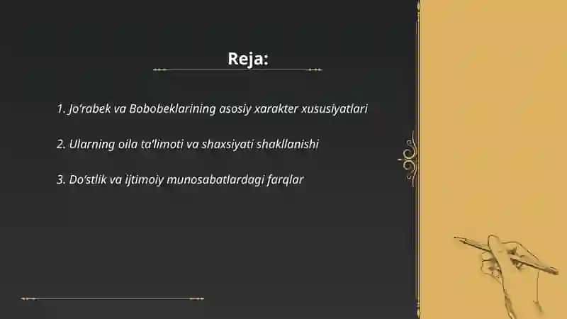 Joʻrabek va Bobobeklar shaxsiyati 2