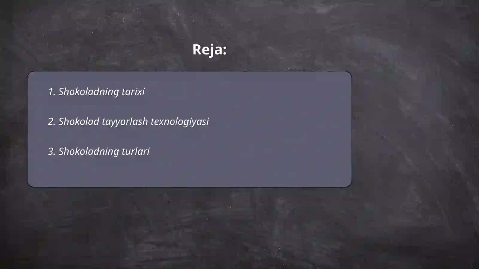 Shokolad va shokolad mahsulotlari 2