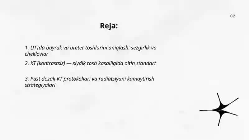 siydik tosh kasalligi UTT, MRT, KT tekshiruvlarida Malikjonova 2
