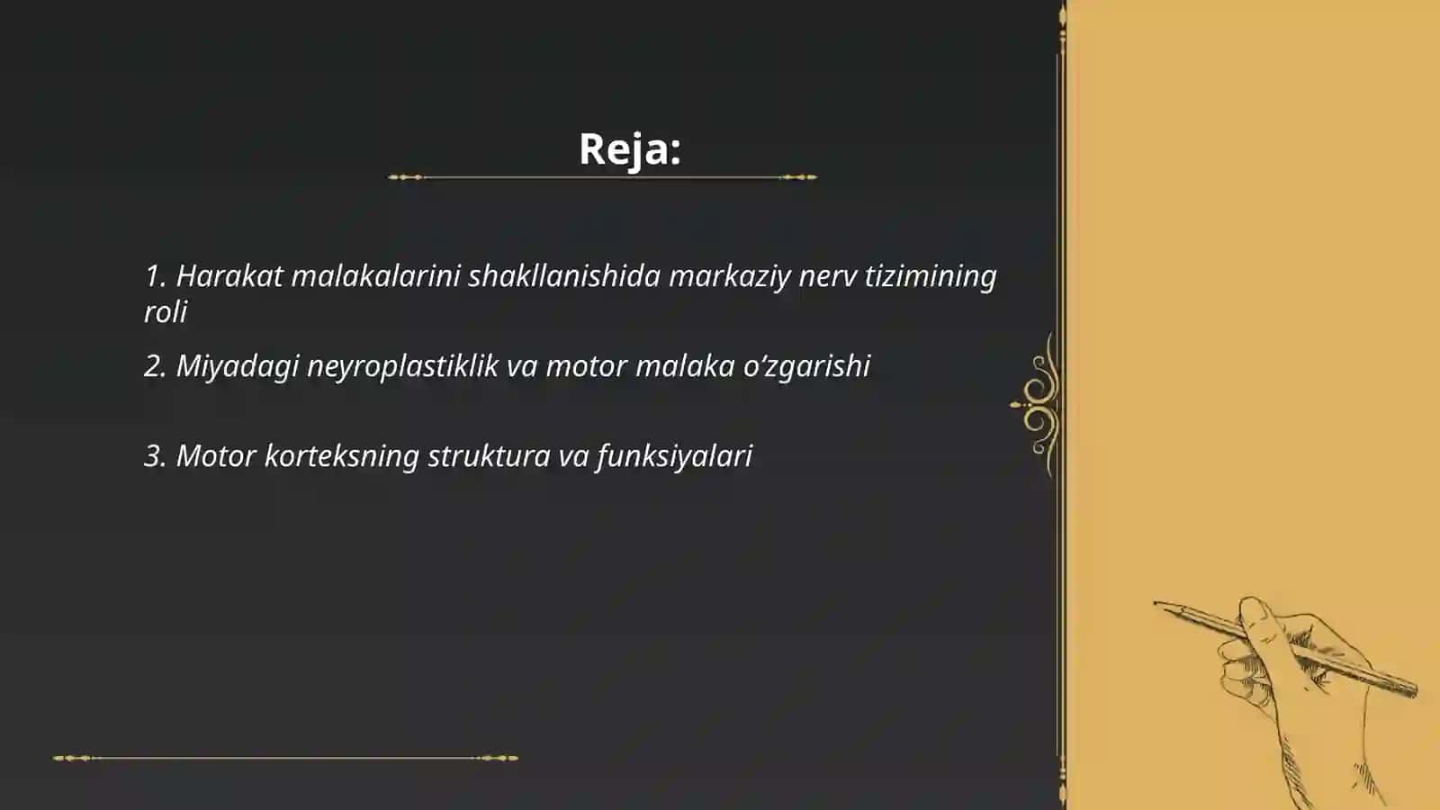 Harakat malakalarini shakllanishining fiziologik mexanizmlari 2