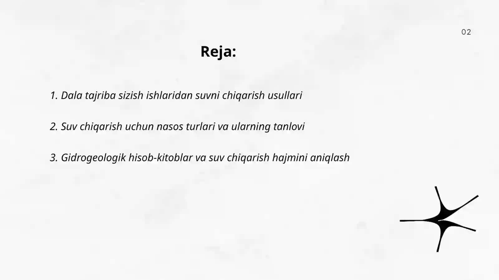 Dala tajriba sizish ishlaridan suvni chiqarish usullari 2