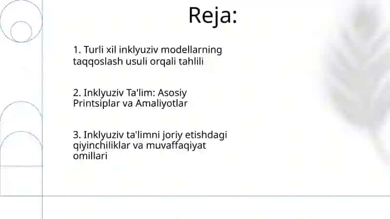 Inklyuziv ta'lim modellari: tahlili va xususiyatlari 2