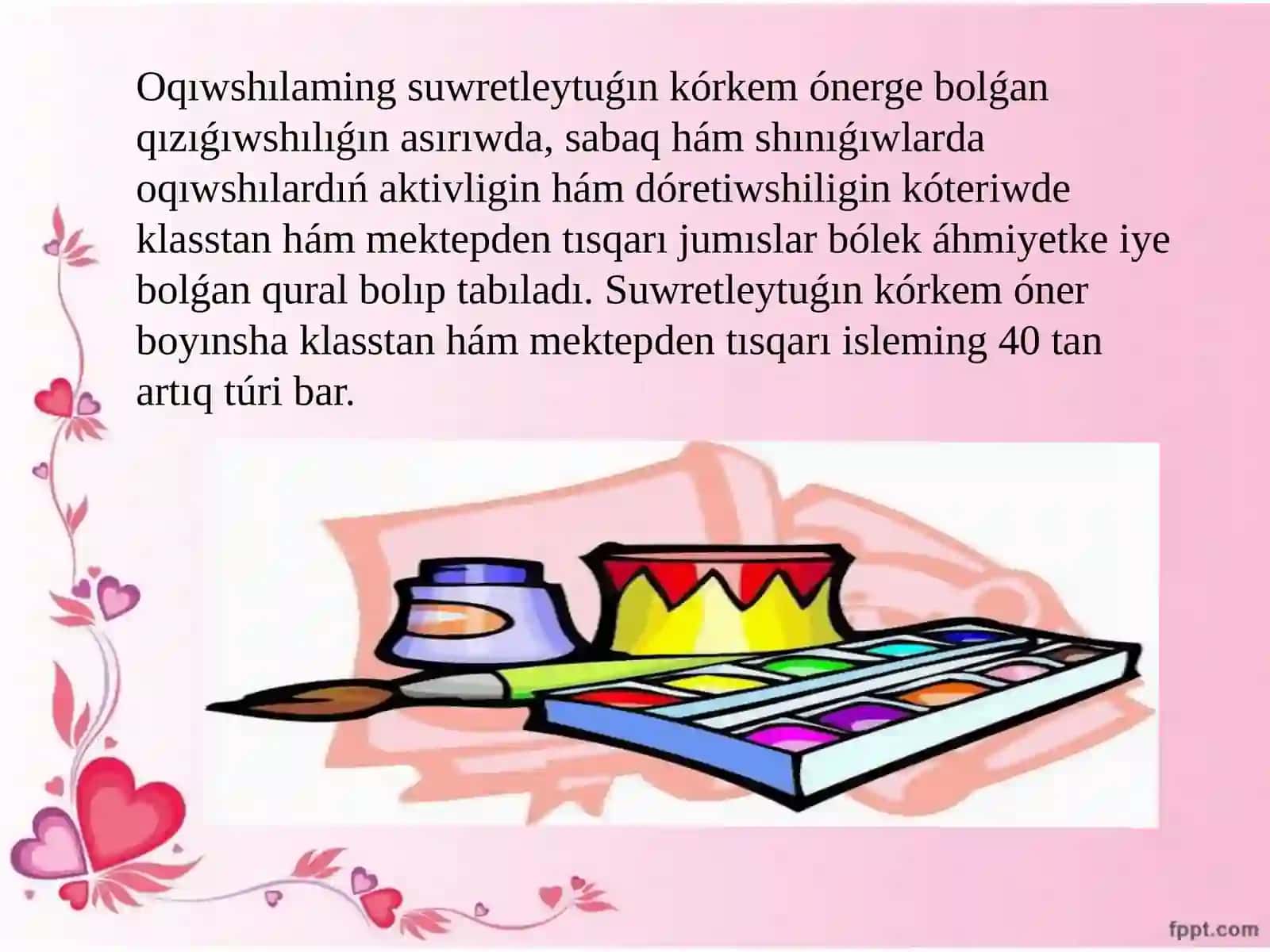 Súwretlew ónerilen sabaq 2