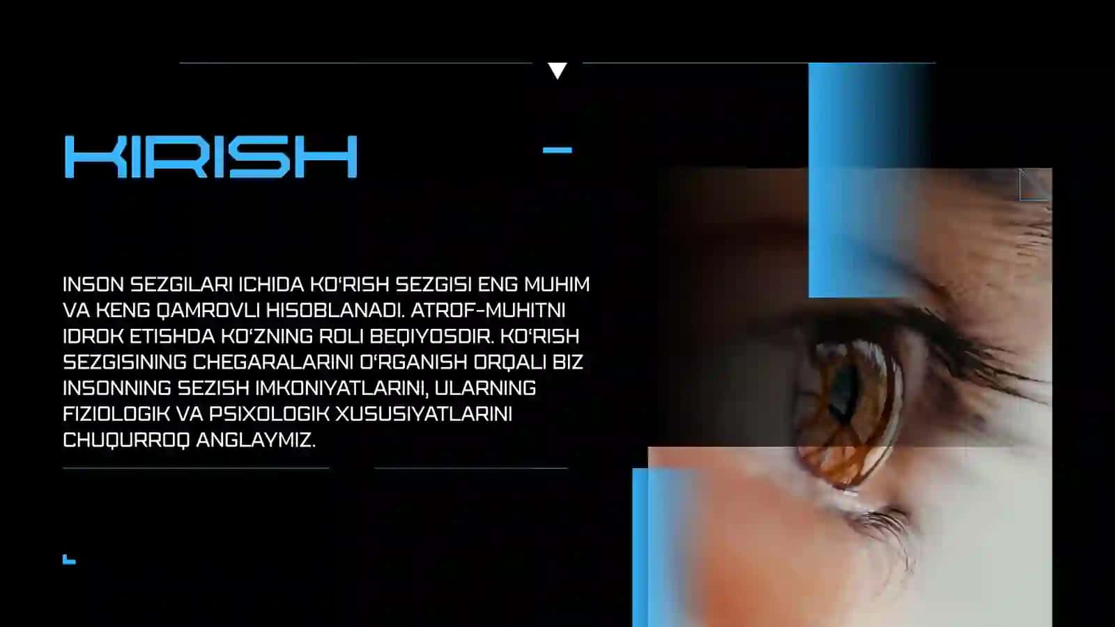 KO‘RISH SEZGISINING ABSOLYUT CHEGARASINI ANIQLASH 2