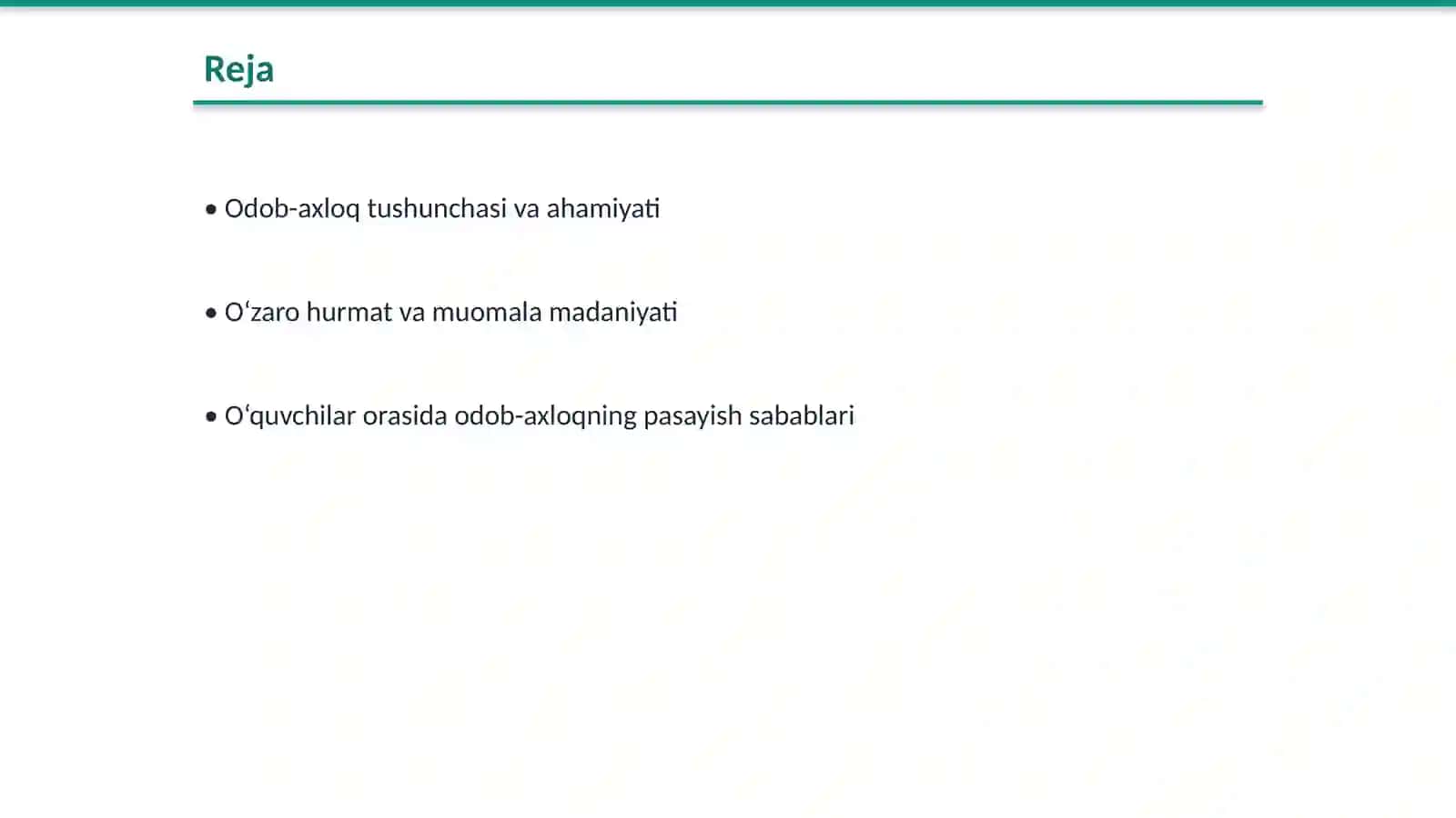 Odob-axloq tushunchasi va ahamiyati 2