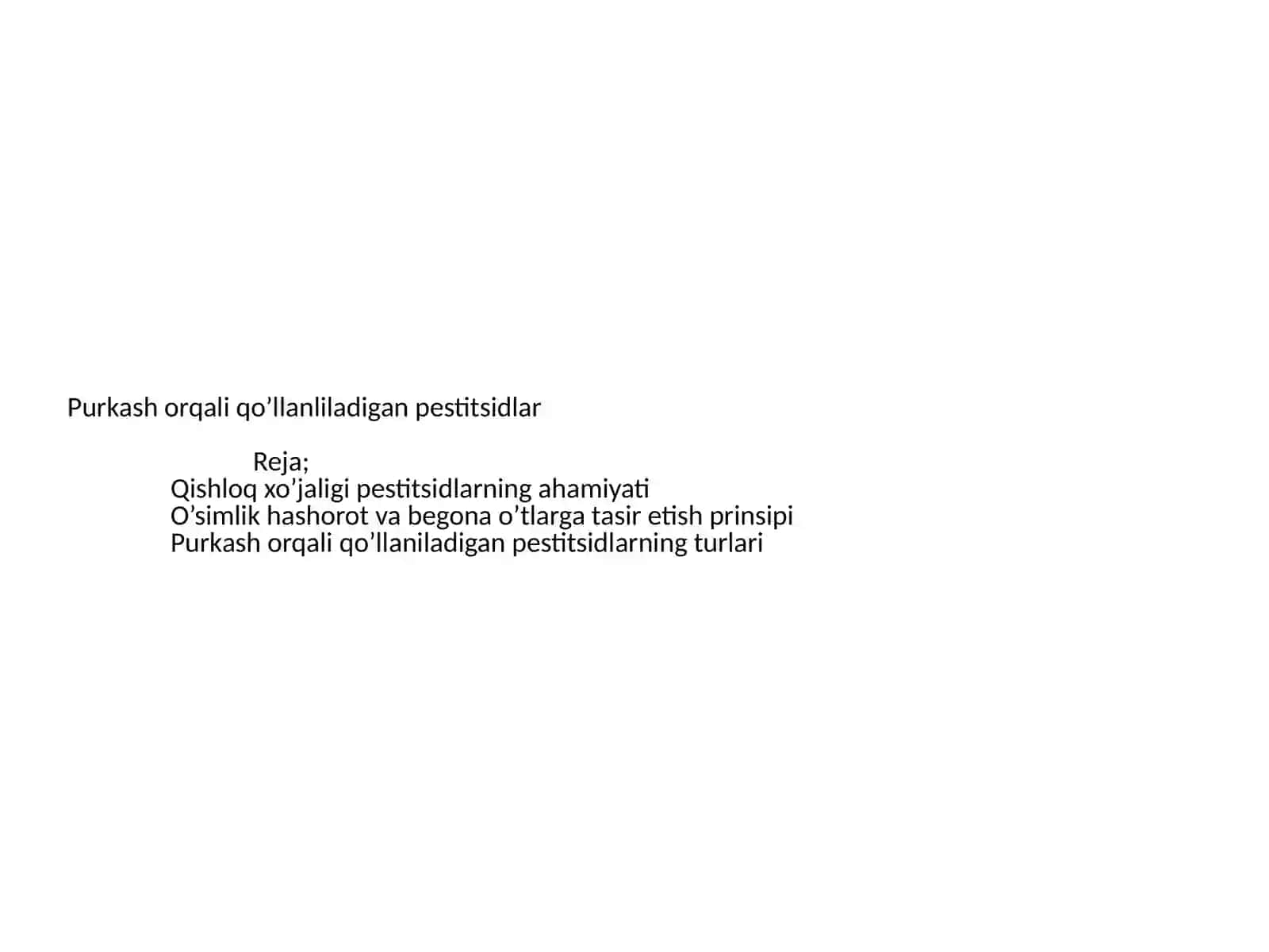 Pestitsidlar turlari 2