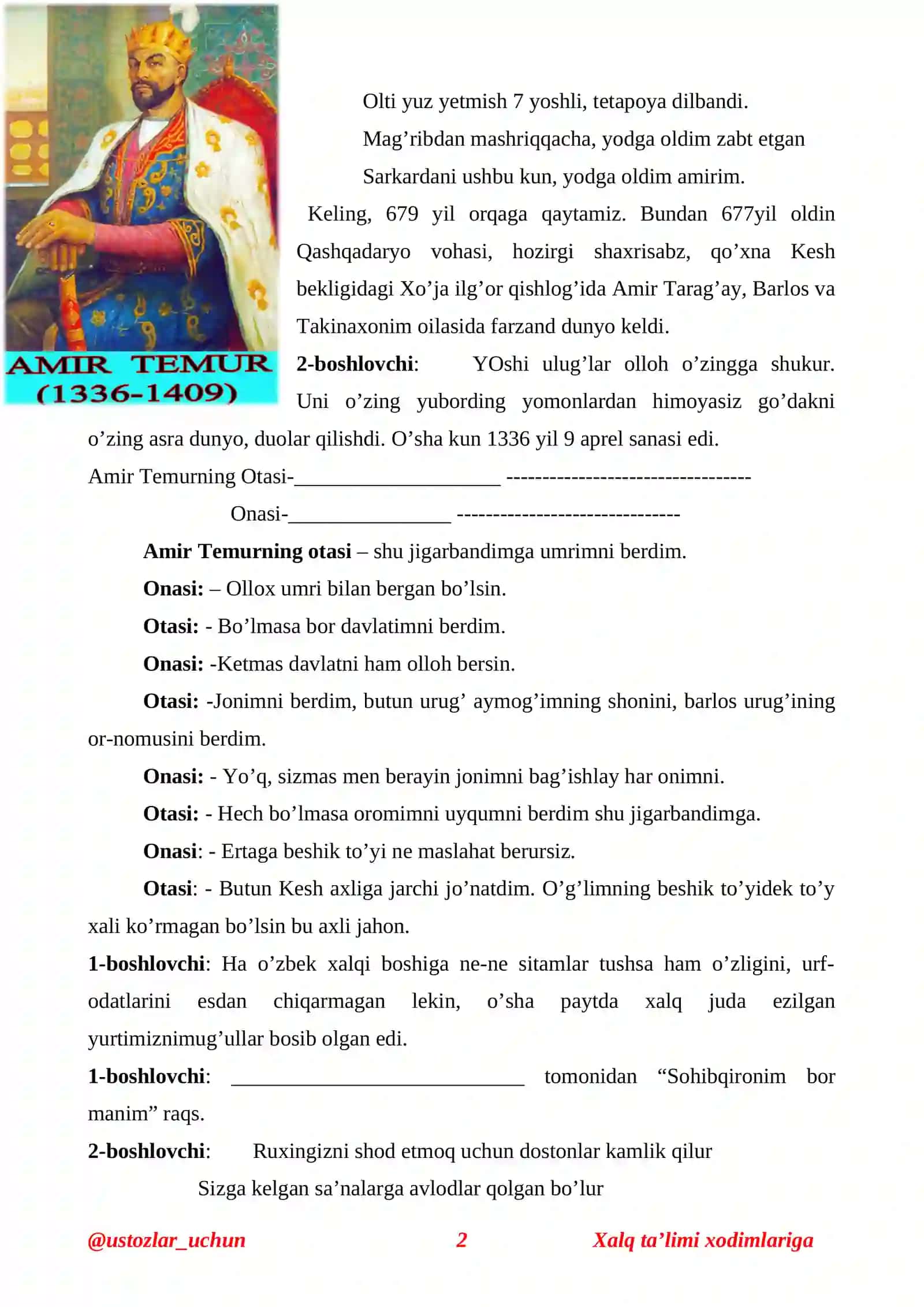 Amir Temur buyuk sarkarda 2