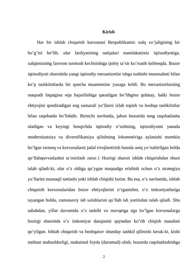 Raqobatchilikni baholash usullari 2