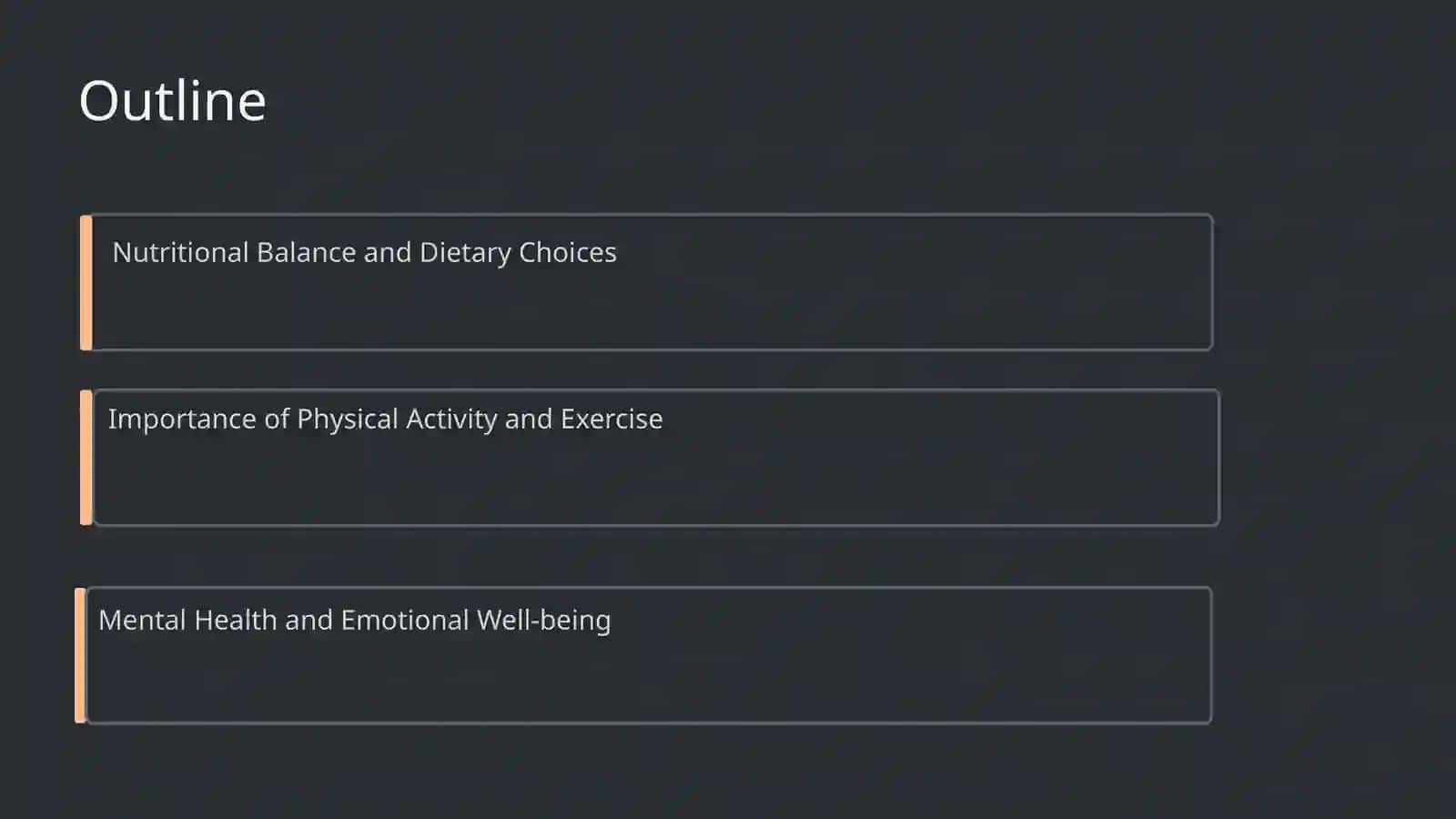 Main criterias for a healthy lifestyle 2