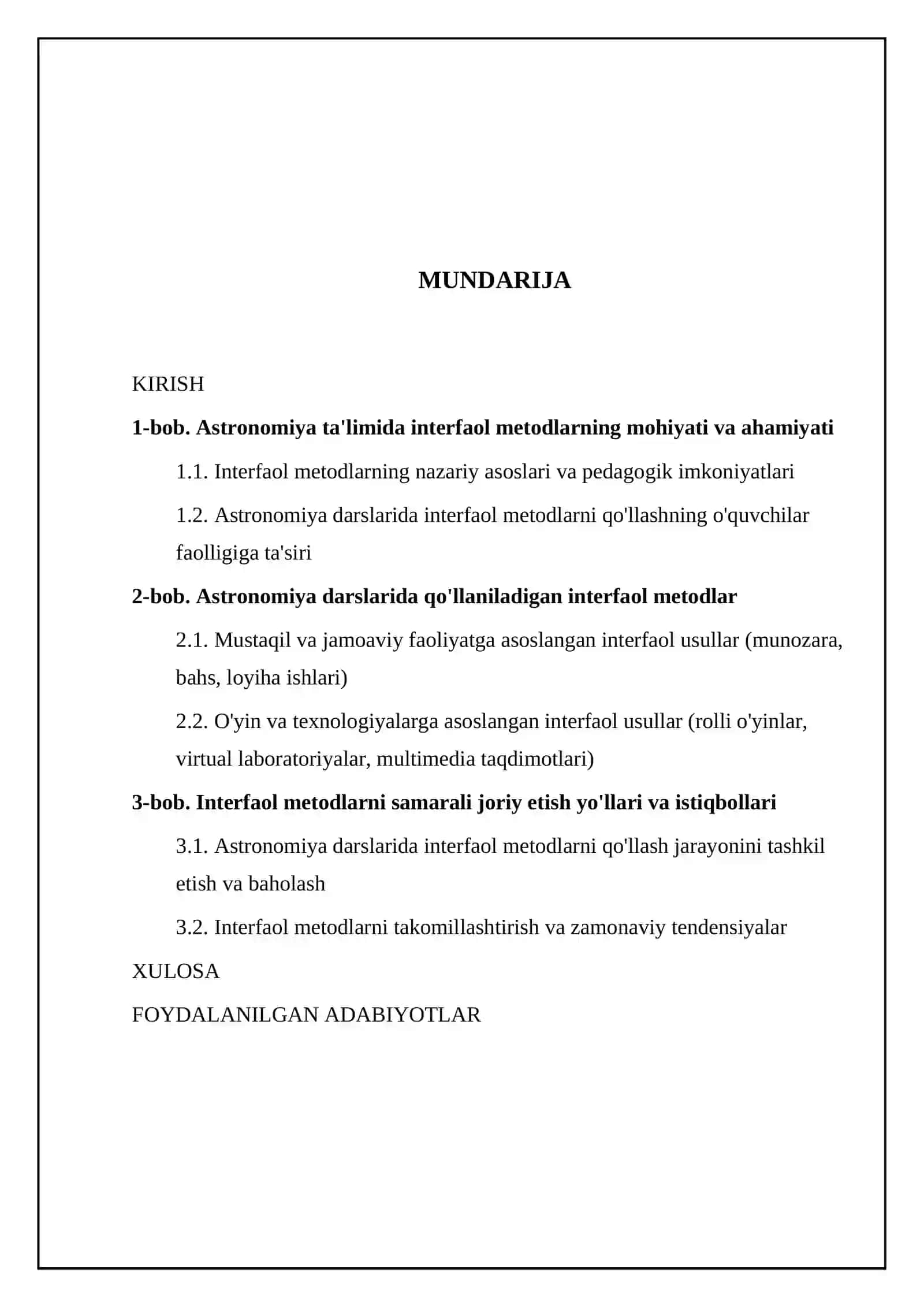 Astronomiya darslarida interfaol metodlardan foydalanish usullari 2