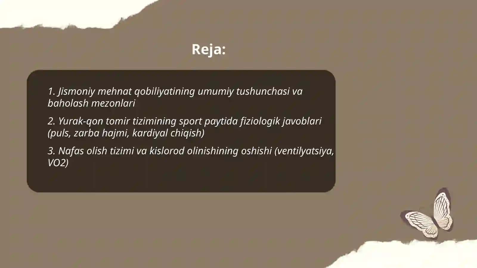 Sport faoliyati vaqtida organizm holatlarining fiziologik tavsifi 2