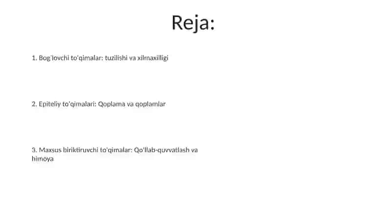 Hosil qiluvchi va qoplovchi toʻqima tuzilishi va vazifalari 2