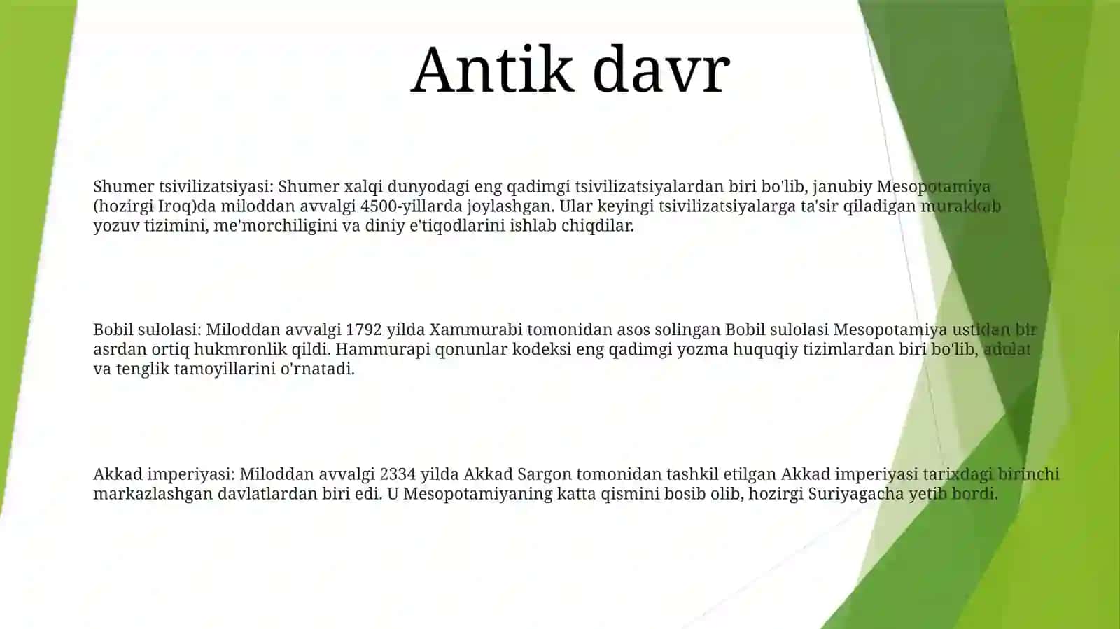 Shumer tsivilizatsiyasi 2