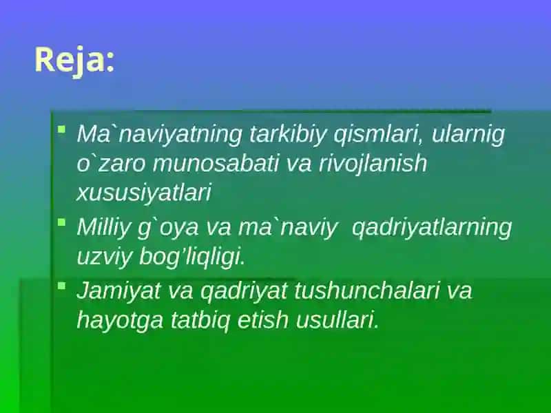Medialarning qadriyatlarga tayanishivaularning tarbiyaviy axamiyati 2