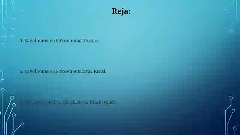 Savolnoma va So'rovnoma Tahlil qilish va Talqin qilish 2