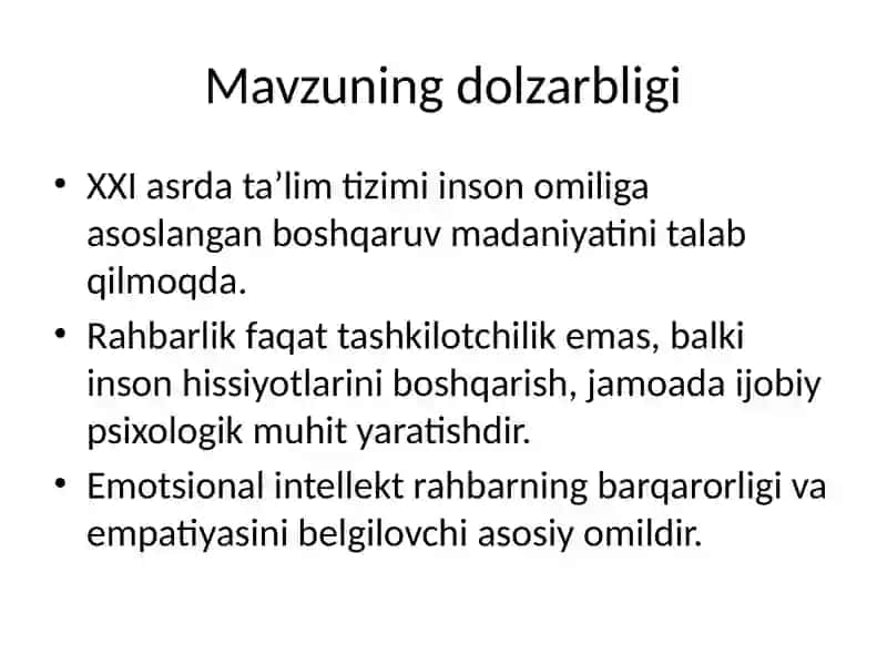 Emotsional intellekt rivojlantirishning psixologik mexanizmi 2