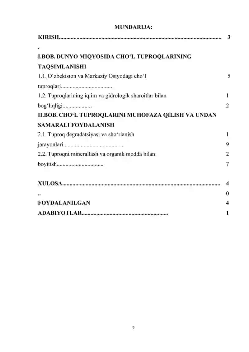 CHO‘L MINTAQASI TUPROQLARI VA ULARNING GEOGRAFIK TARQALISHI. 2