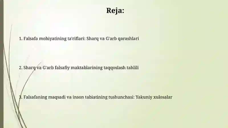 Falsafaning mohiyatiga oid Sharq va G’arb mutafakkirlari ta’riflarini tasniflash 2