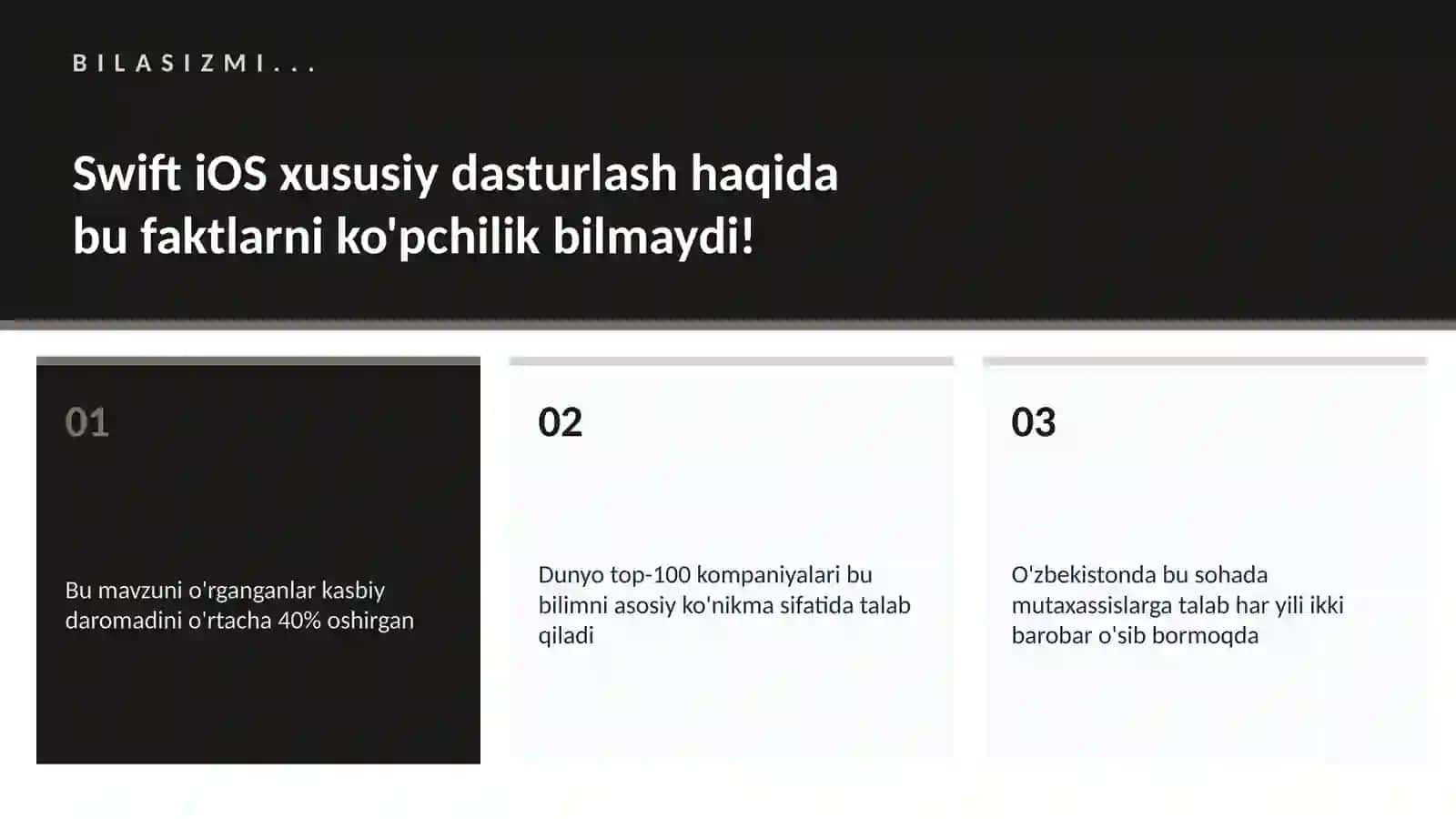 Swift iOS xususiy dasturlash 2