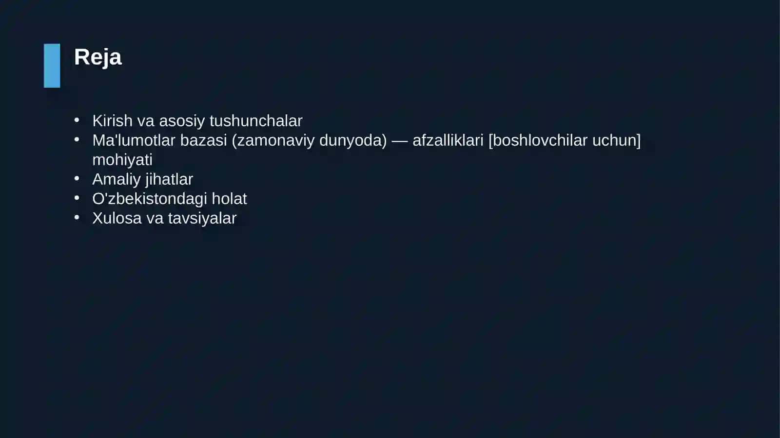 Ma'lumotlar bazasi (zamonaviy dunyoda) — afzalliklari [boshlovchilar uchun] 2