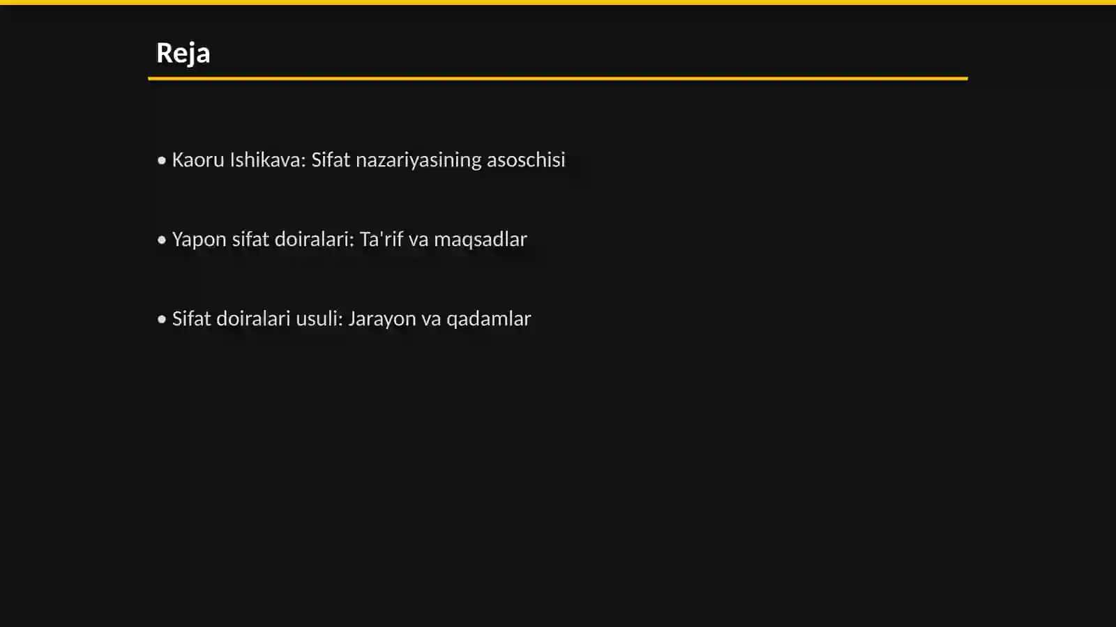 Kaoru Ishikava va Yapon sifat doiralari nazariyasi 2