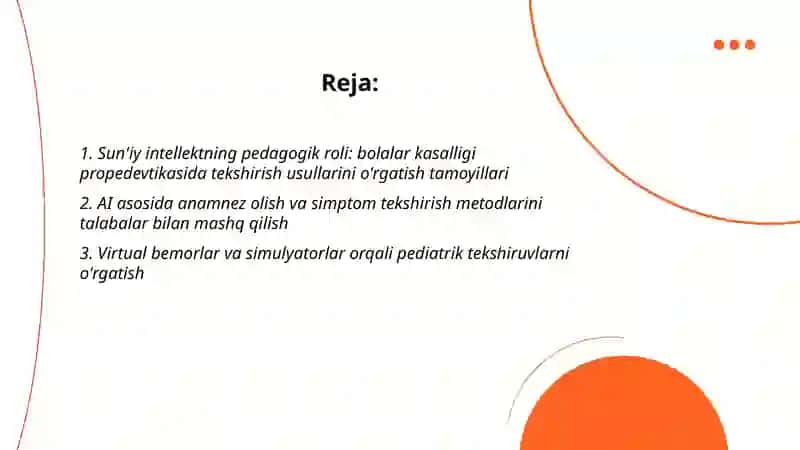 Sun'iy intellekt va Bolalar kasalligi propedevtikasi 2