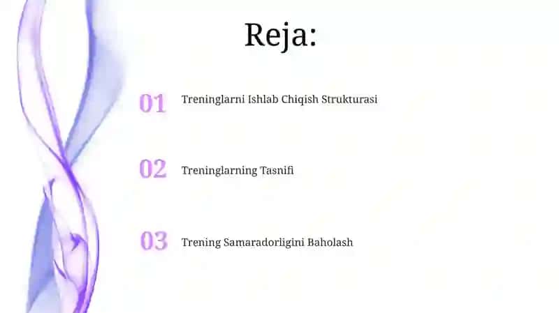 Treninglarni Ishlab Chiqish Strukturasi 2