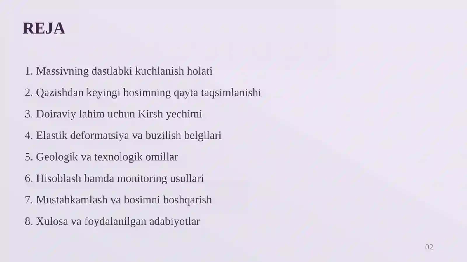 Yer osti lahimlari atrofida kon bosimining taqsimlanishi 2