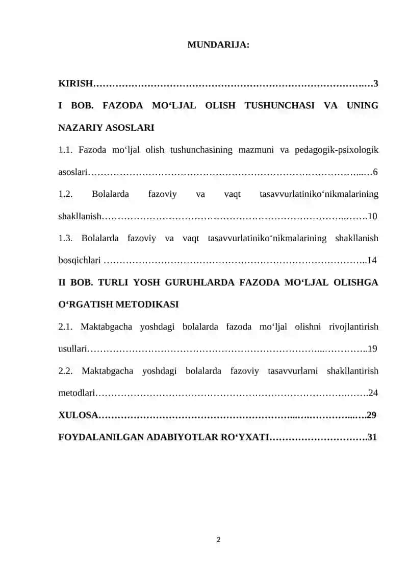 TURLI YOSH GURUHLARDA FAZODA MO'LJAL OLISHGA O'RGATISHNING AHAMIYATI 2